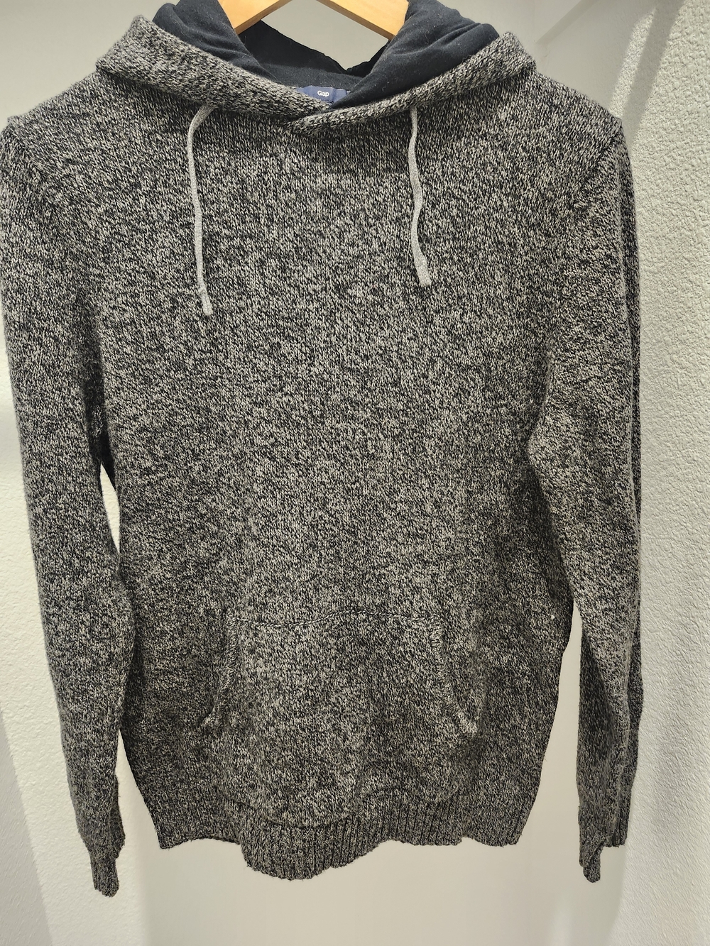 Men's Gray Marled Hoodie Sweater